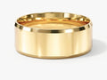 8mm Polished Beveled Edge Men's Wedding Band