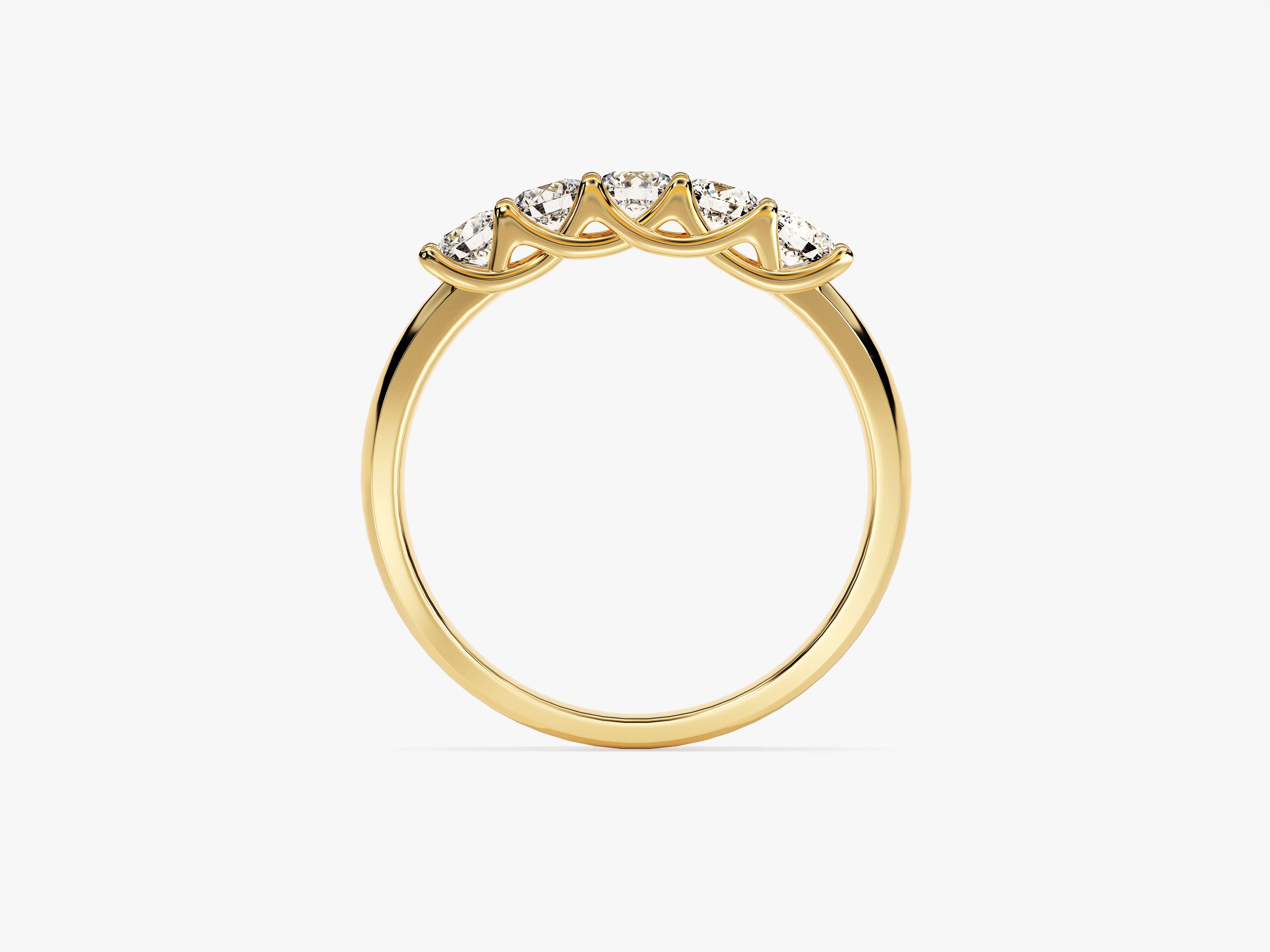 Gold diamond band ring, fine jewelry, luxury engagement ring