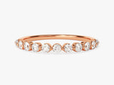 Rose gold diamond band ring jewelry