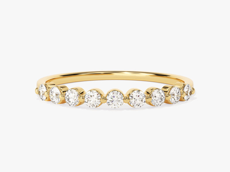 Gold diamond band ring, fine jewelry, elegant design