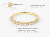 Slit Diamond Half Eternity Wedding Band (0.21 CT TW)