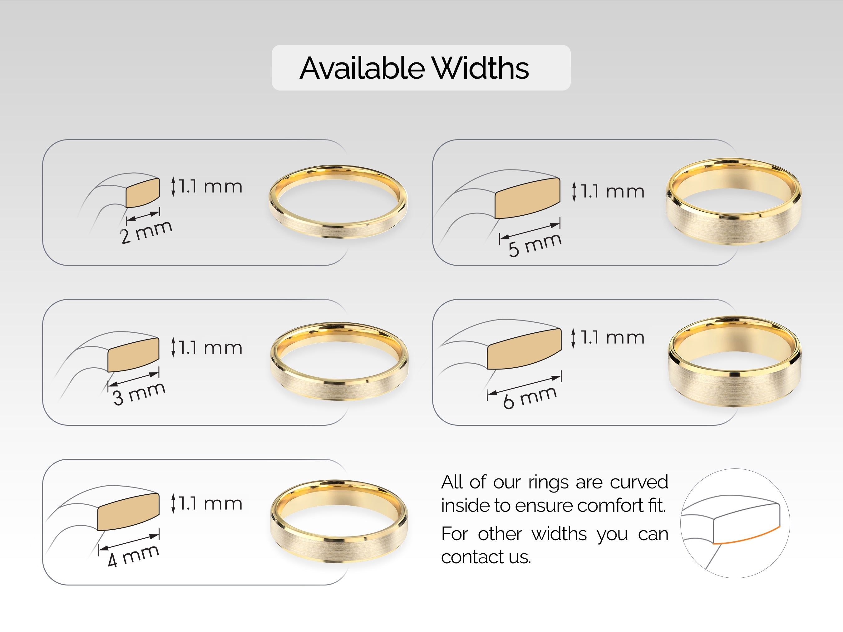 6mm Beveled Edge Wedding Band - Matte Brushed