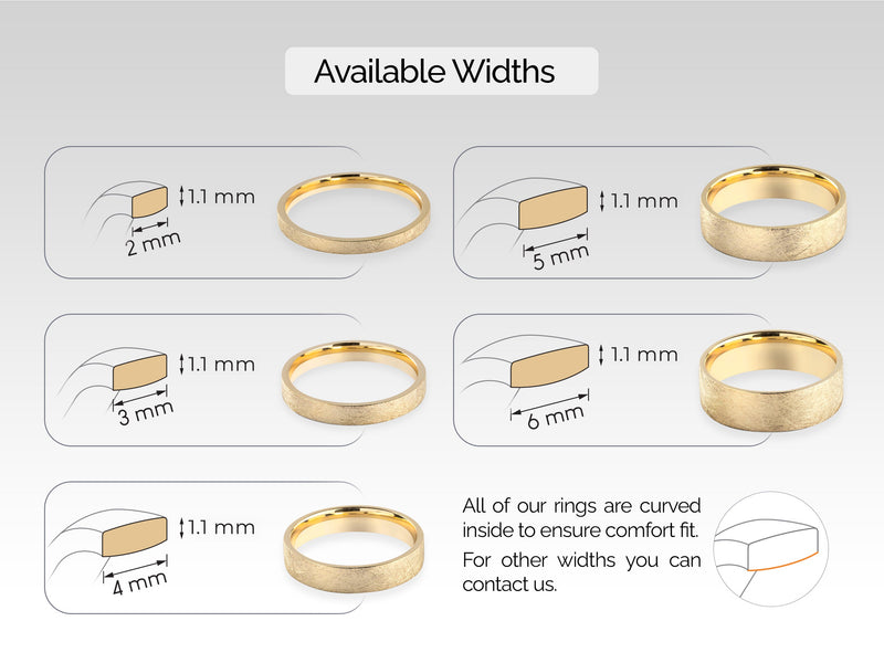 4mm Flat Wedding Band with Ice Matte Finish