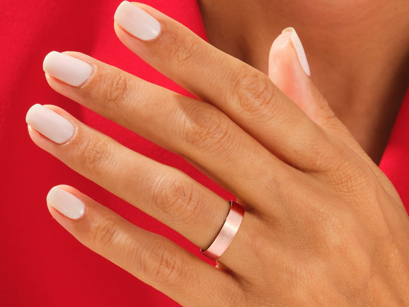 5mm Classic Flat Wedding Band - Matte Brushed