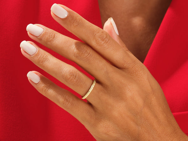 2mm Classic Dome Wedding Band with Stardust Finish