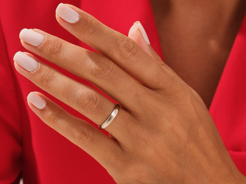 3mm Classic Dome Wedding Band - Matte Brushed