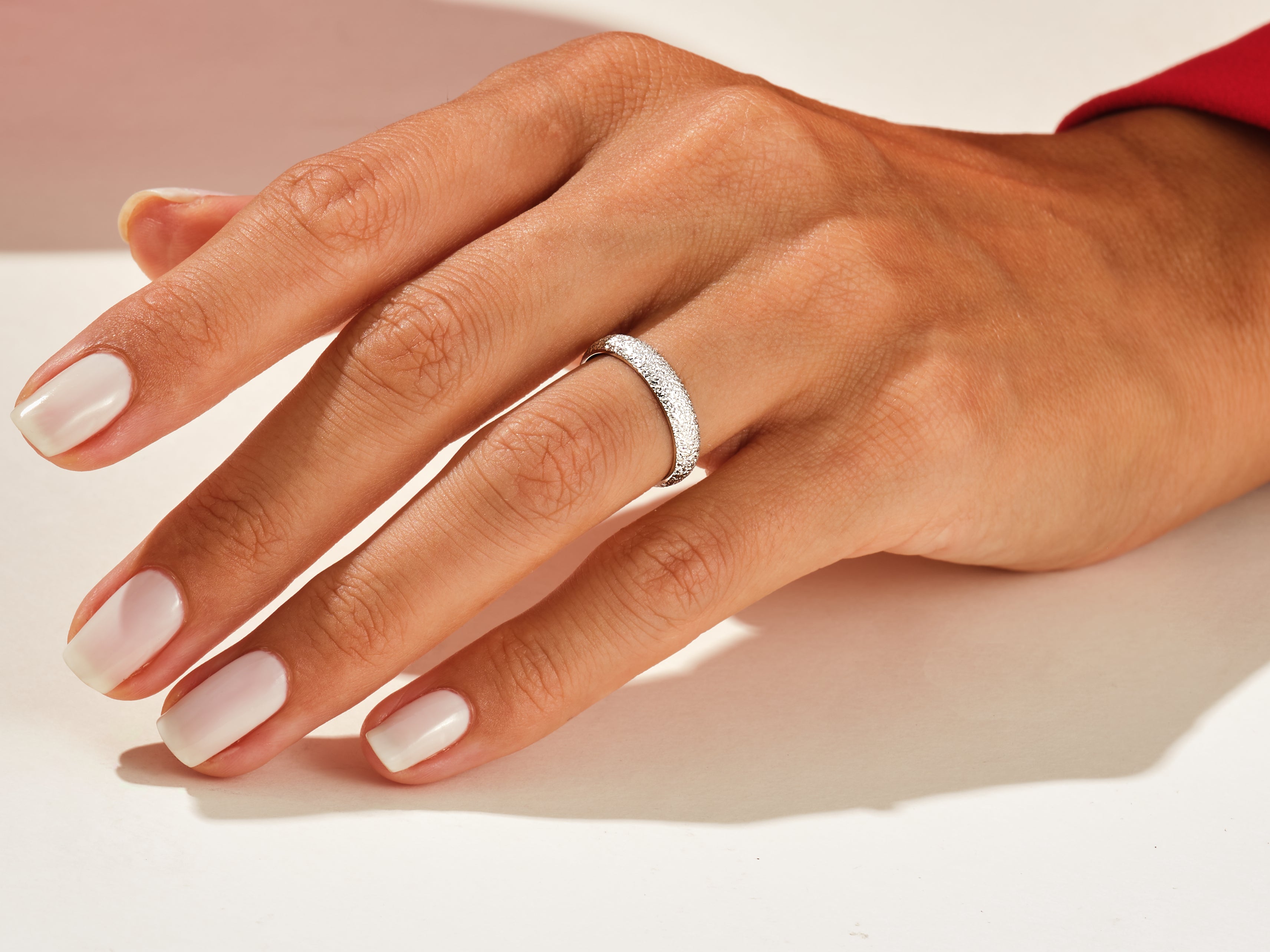 4mm Classic Dome Wedding Band with Stardust Finish