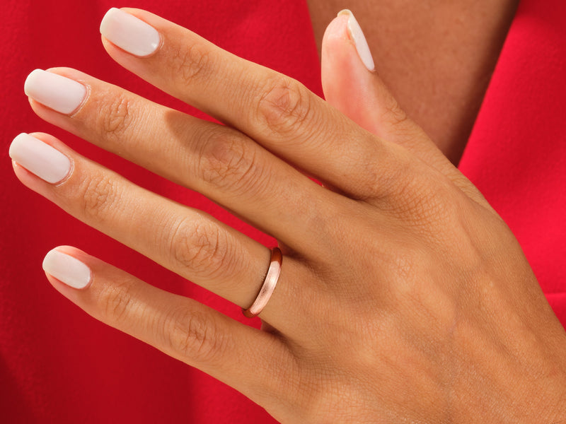 4mm Classic Dome Wedding Band - Matte Brushed