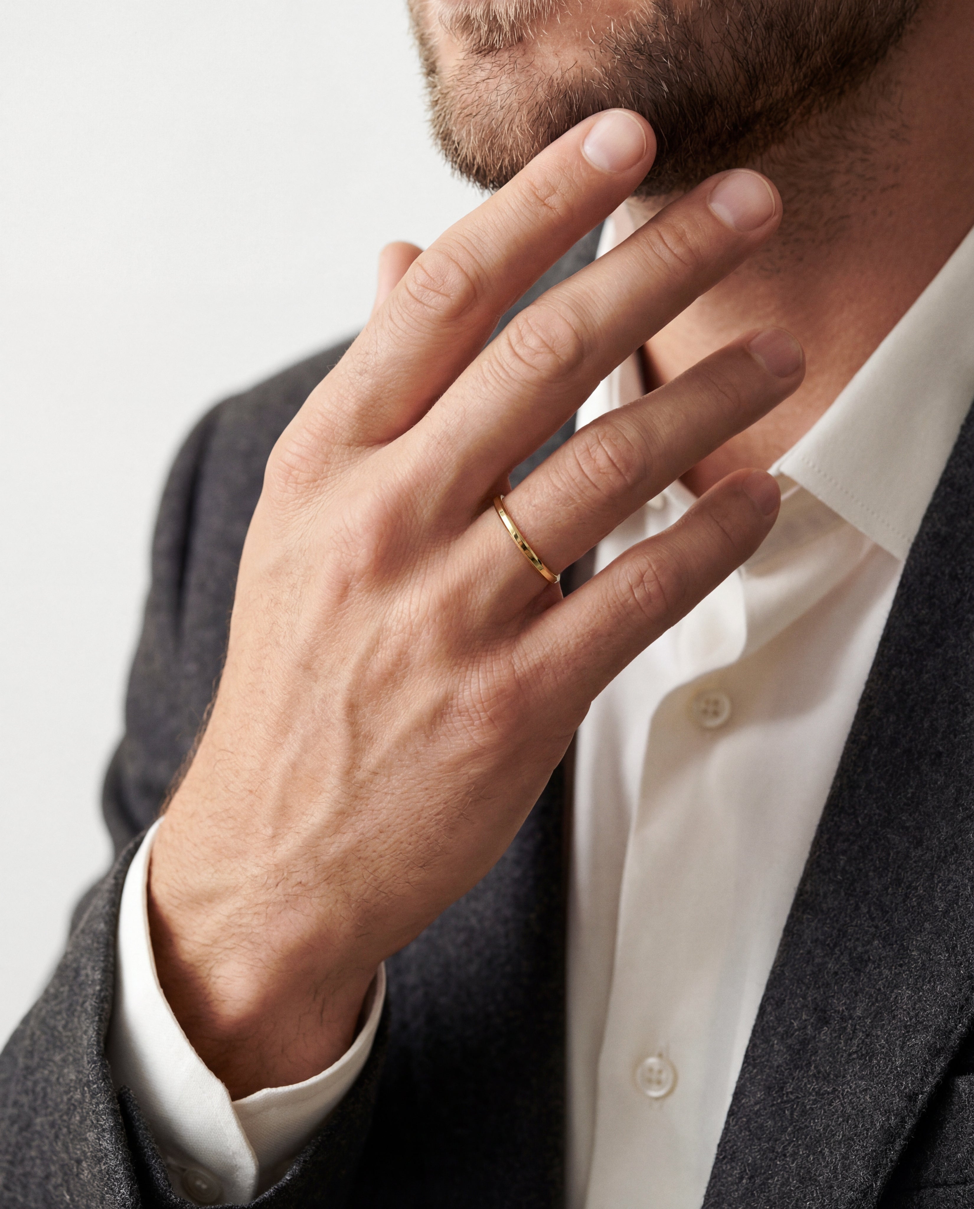 2mm Beveled Edge Men's Wedding Band
