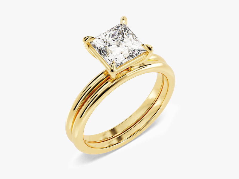 Princess Cut Solitaire Moissanite Bridal Set (1.50 CT)