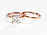 Princess Cut Solitaire Diamond Bridal Set (1.50 CT)