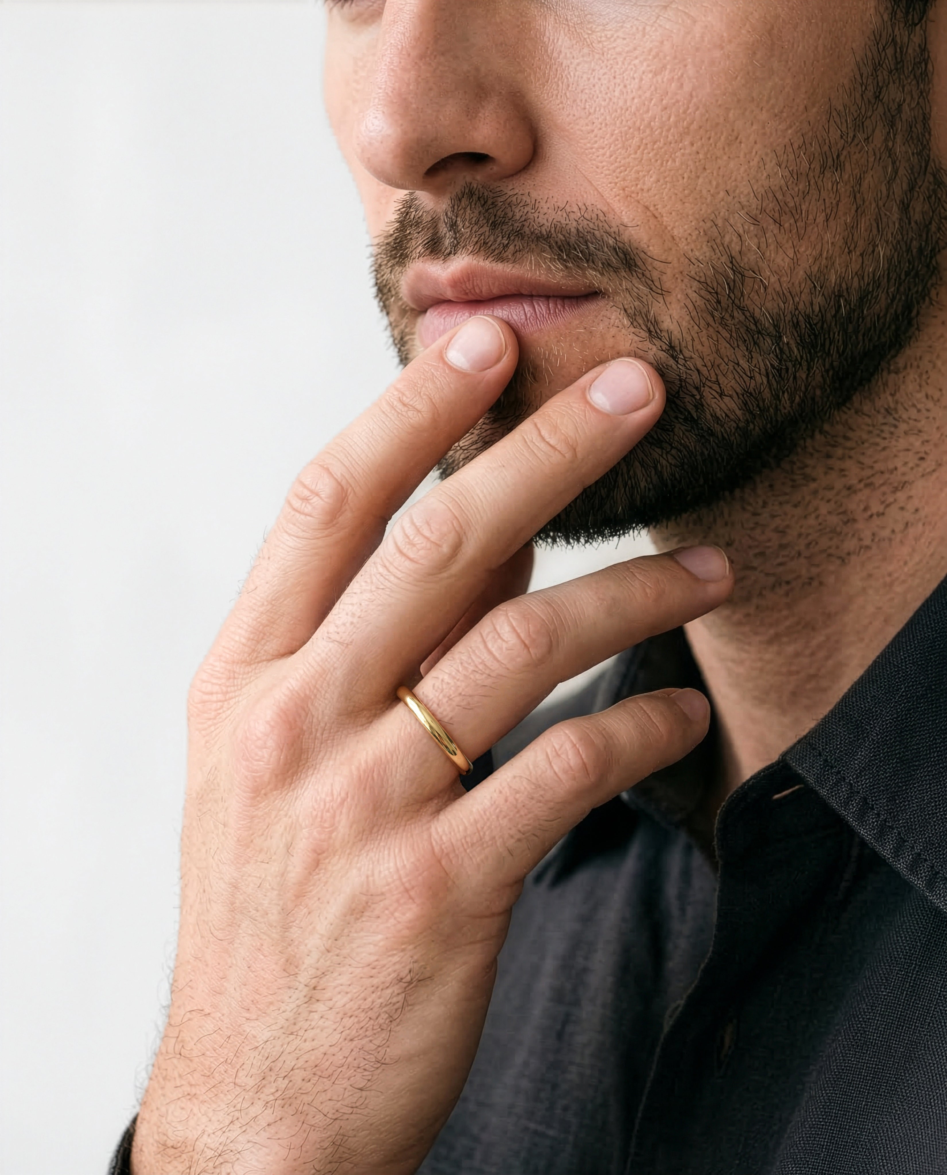 Eternate Honeycore 3mm Dome Men's Wedding Band