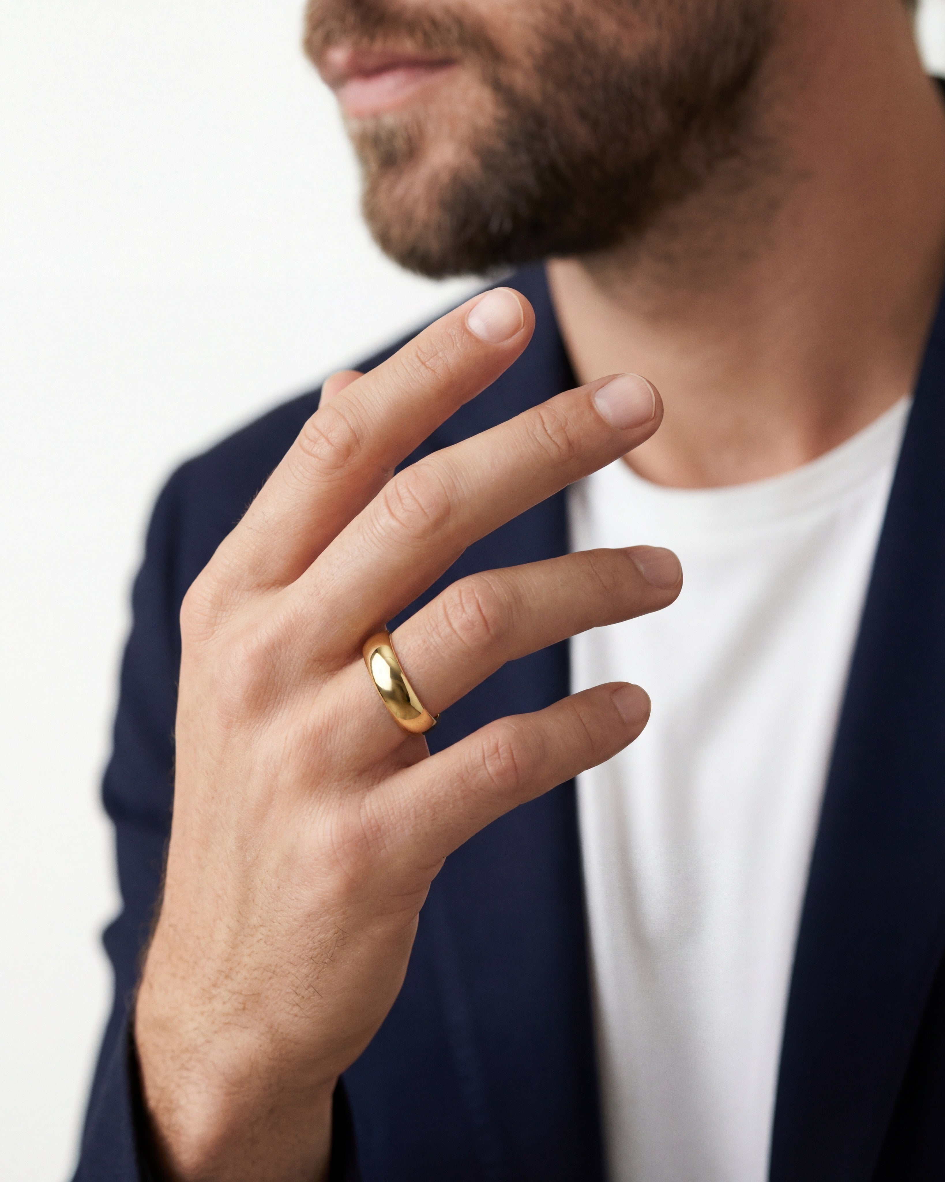 Eternate Honeycore 7mm Dome Men's Wedding Band