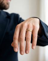 4mm Dome Men's Wedding Band with Ice Matte Finish