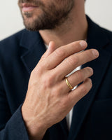 4mm Dome Men's Wedding Band with Ice Matte Finish