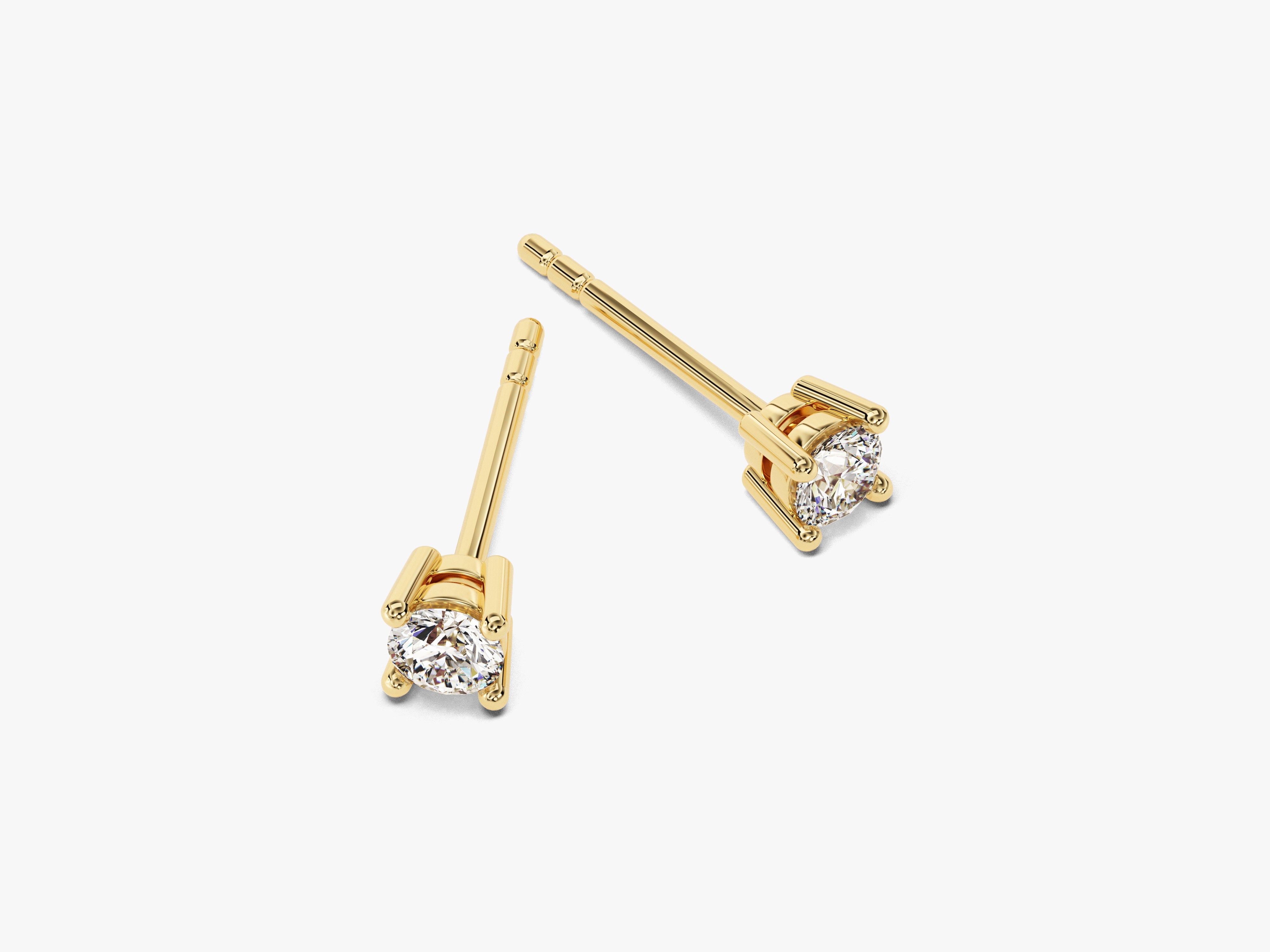 Gold diamond stud earrings from a jewelry firm