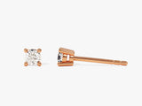 Rose gold diamond stud earrings for jewelry company
