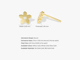 Flush Set Flower Stud Earrings
