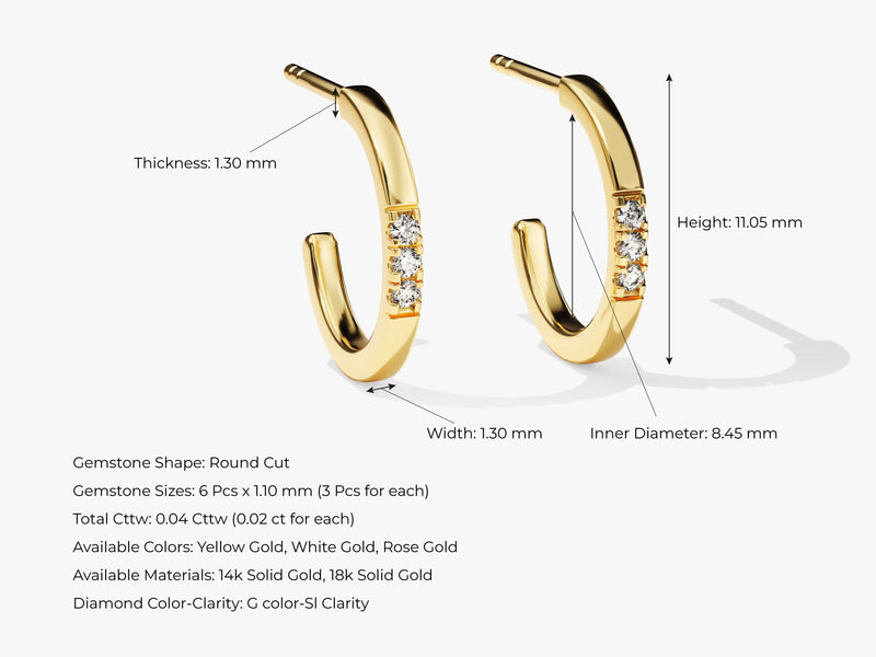 Petite Huggie Earrings