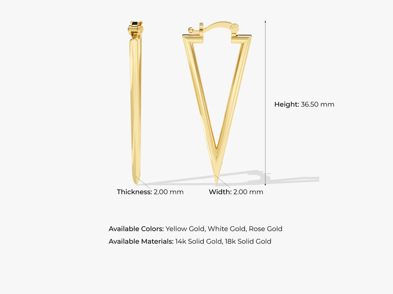 Triangle Hoop Earrings