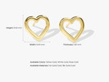 Heart Outline Stud Earrings