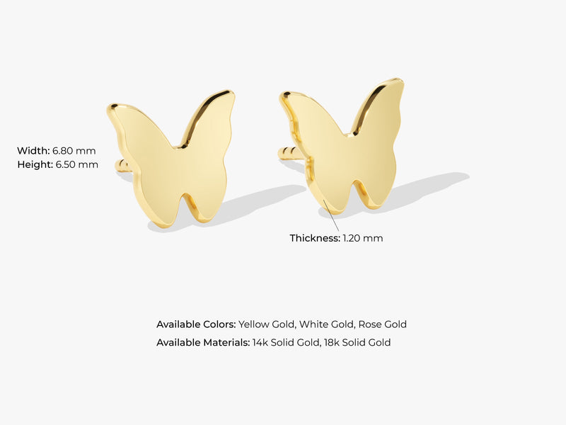 Tiny Butterfly Stud Earrings