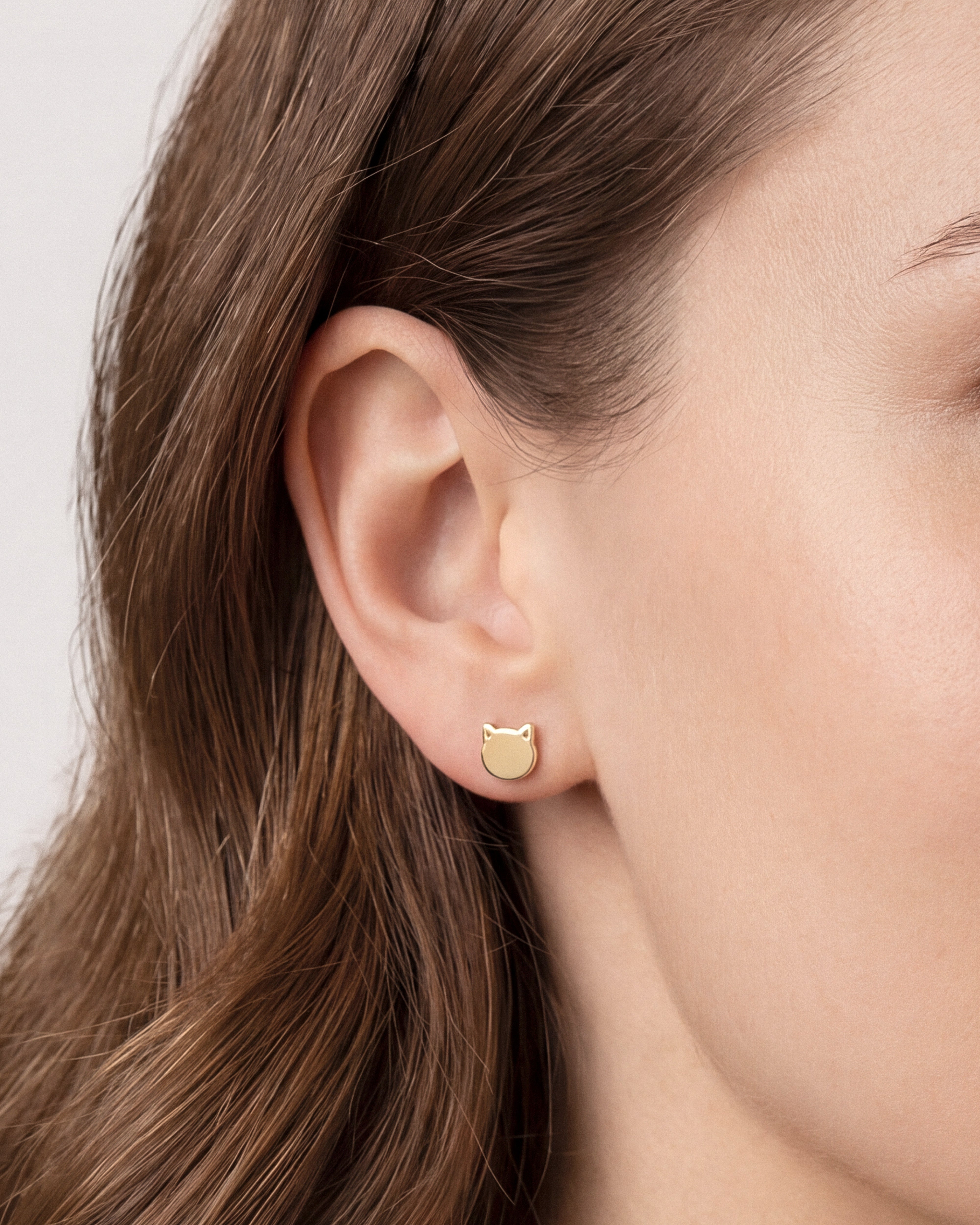 Kitten Stud Earrings