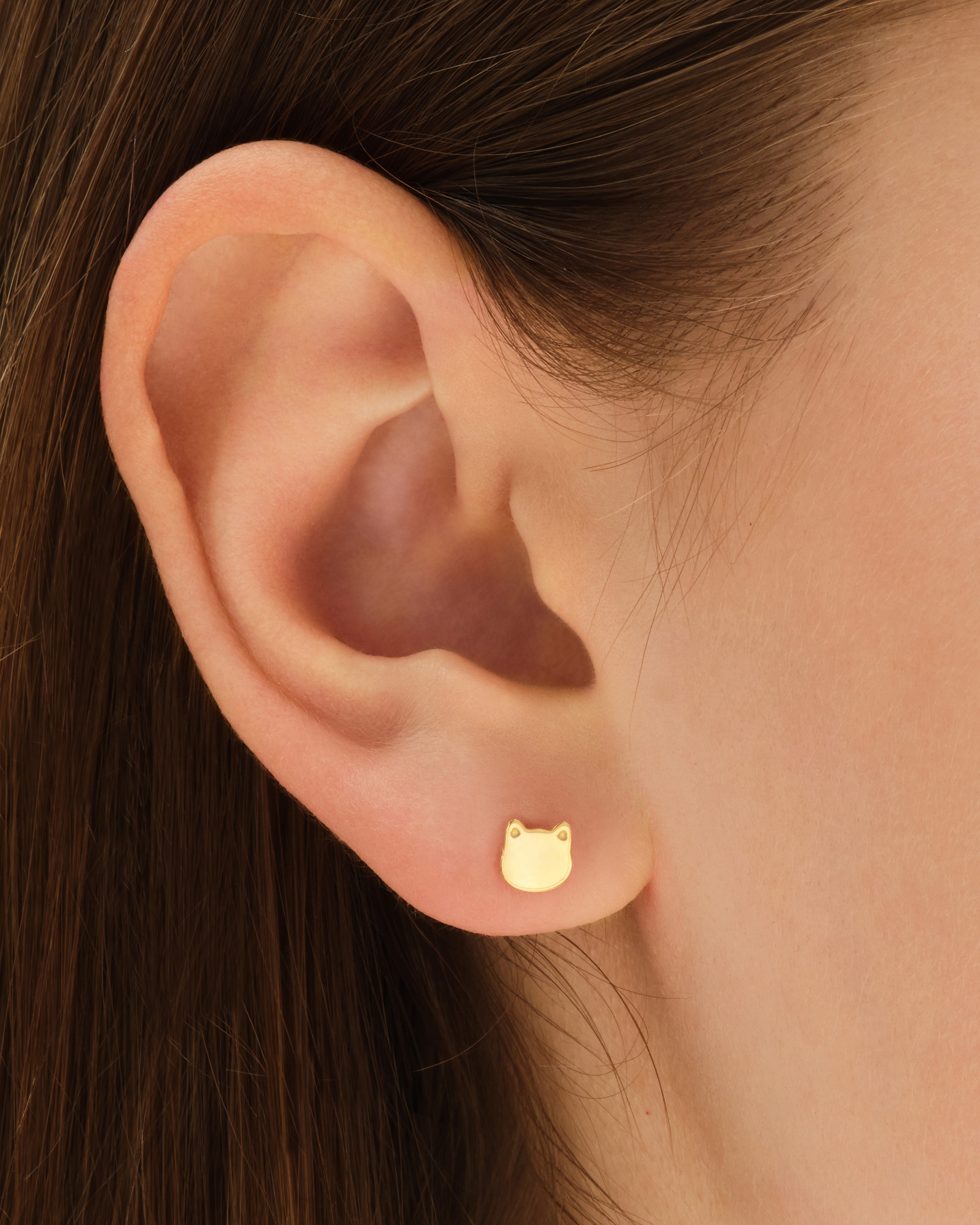 Kitten Stud Earrings
