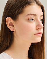 Prong Set Hoop Earrings