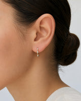 Prong Set Hoop Earrings