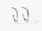 Prong Set Hoop Earrings
