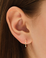 Prong Set Hoop Earrings
