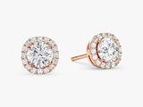 Round Halo Stud Earrings (0.66 ct tw)
