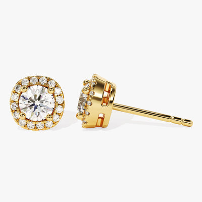 Round Halo Stud Earrings (0.66 ct tw)