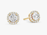 Round Halo Stud Earrings (0.66 ct tw)