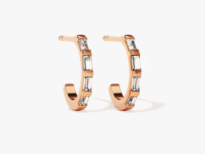 Baguette Hoop Earrings