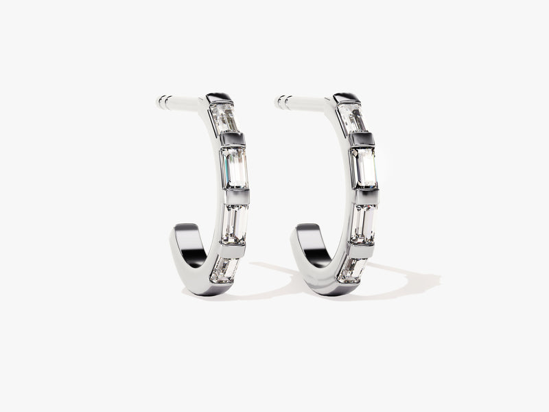 Baguette Hoop Earrings