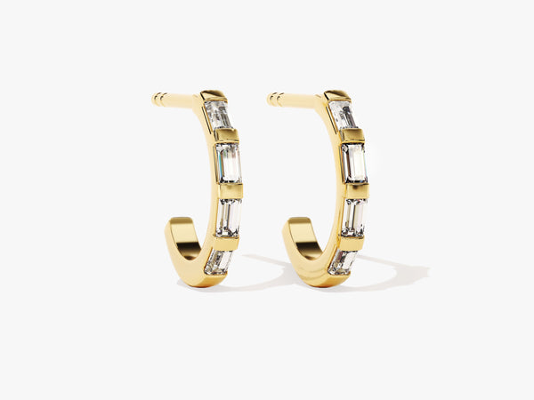 Baguette Hoop Earrings