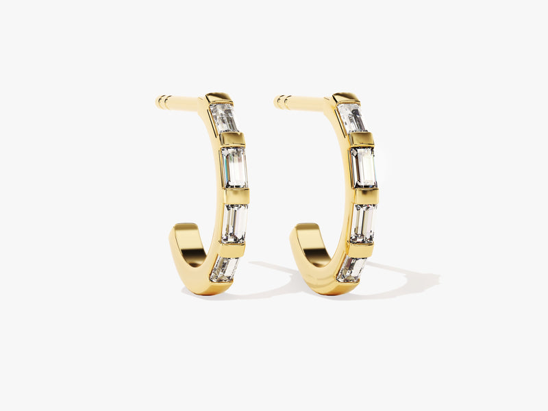 Baguette Hoop Earrings