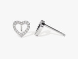 Open Heart Stud Earrings
