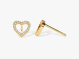 Open Heart Stud Earrings