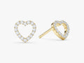 Open Heart Stud Earrings