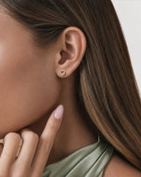 Open Heart Stud Earrings
