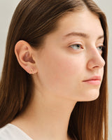 Dual Plain Huggie Earrings