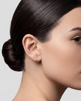Dual Plain Huggie Earrings