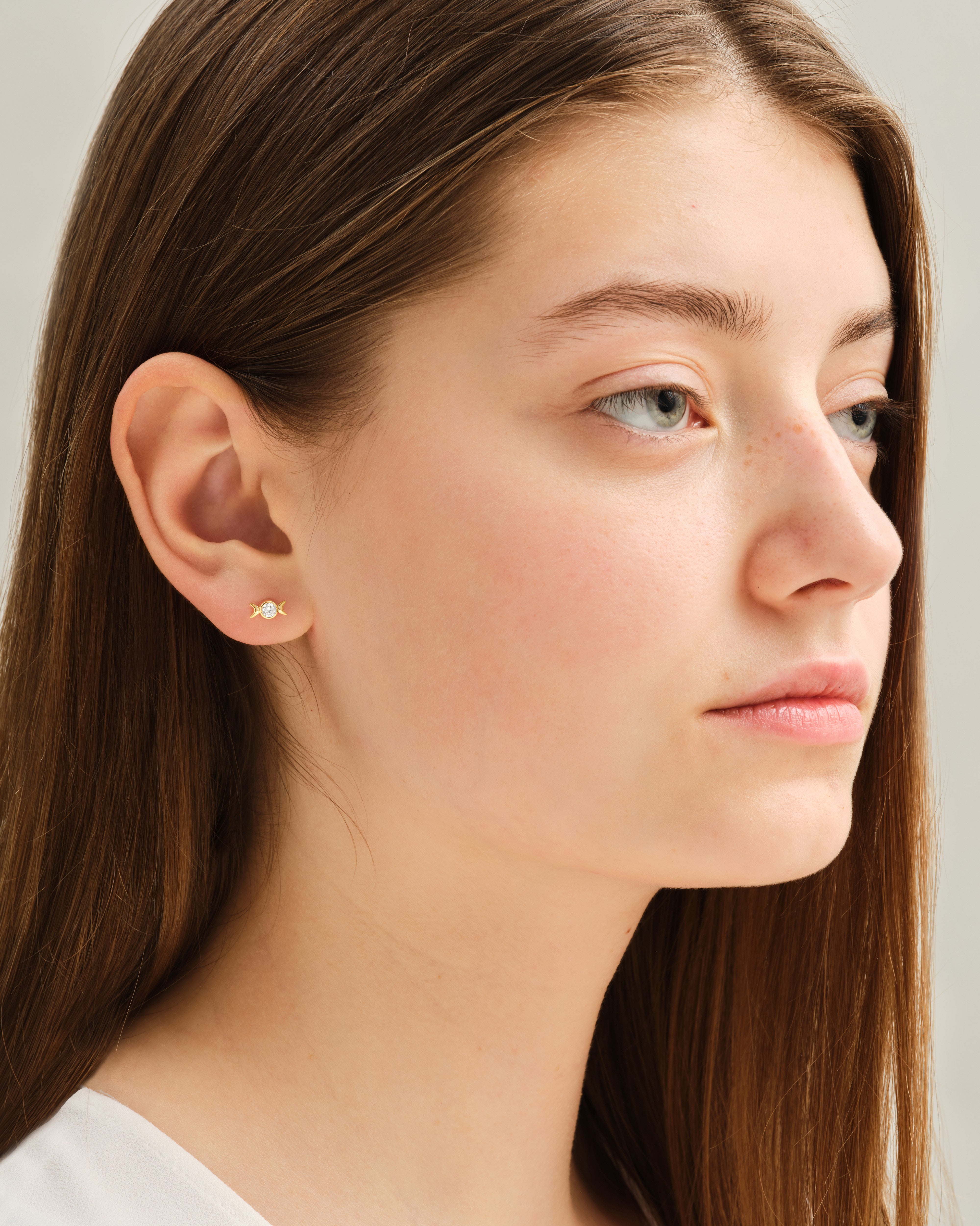 Phases of the Moon Stud Earrings