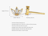 Marquise Crown Stud Earrings