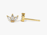 Marquise Crown Stud Earrings