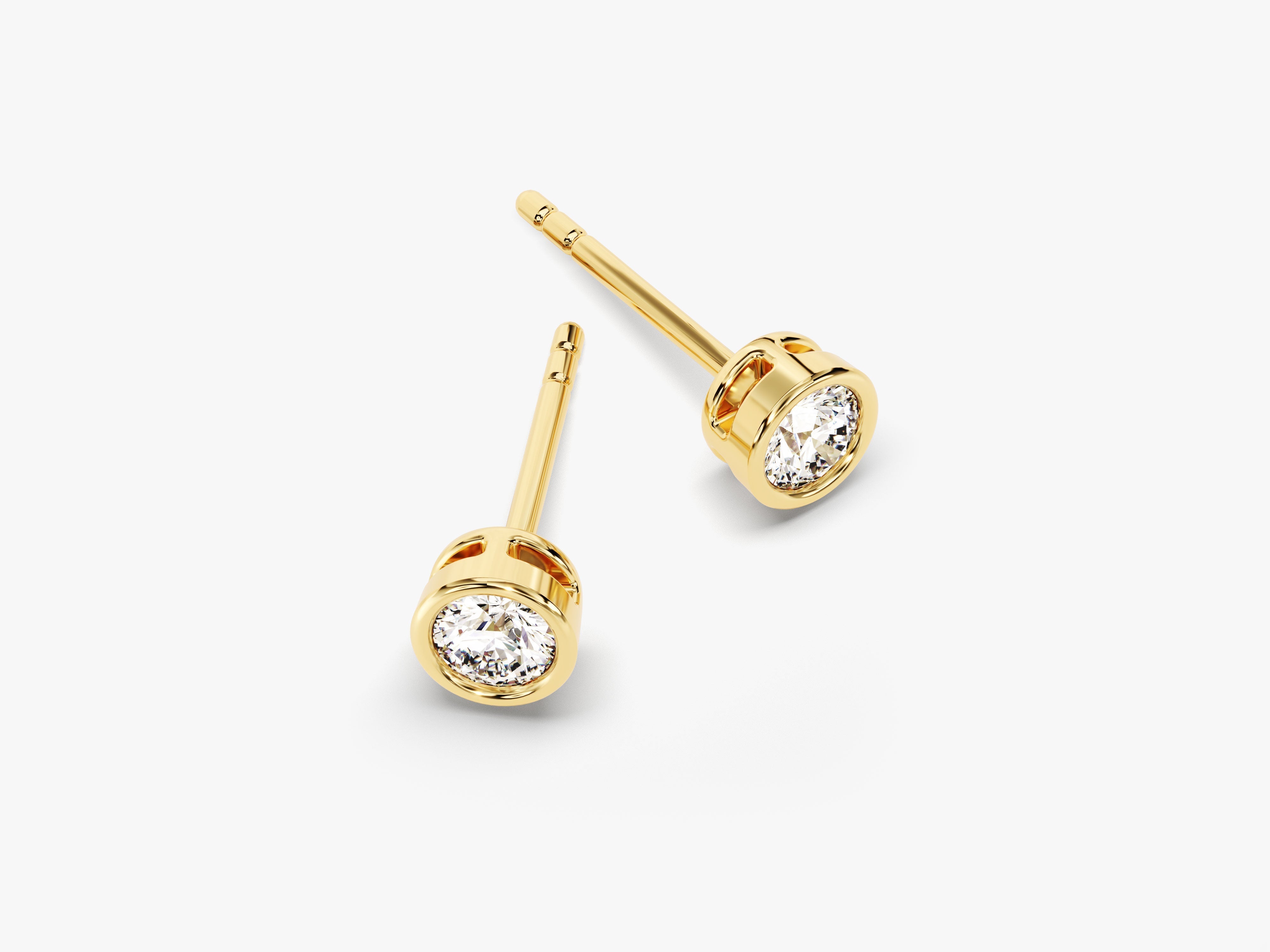 Bezel Set Stud Earrings (0.30 ct tw)