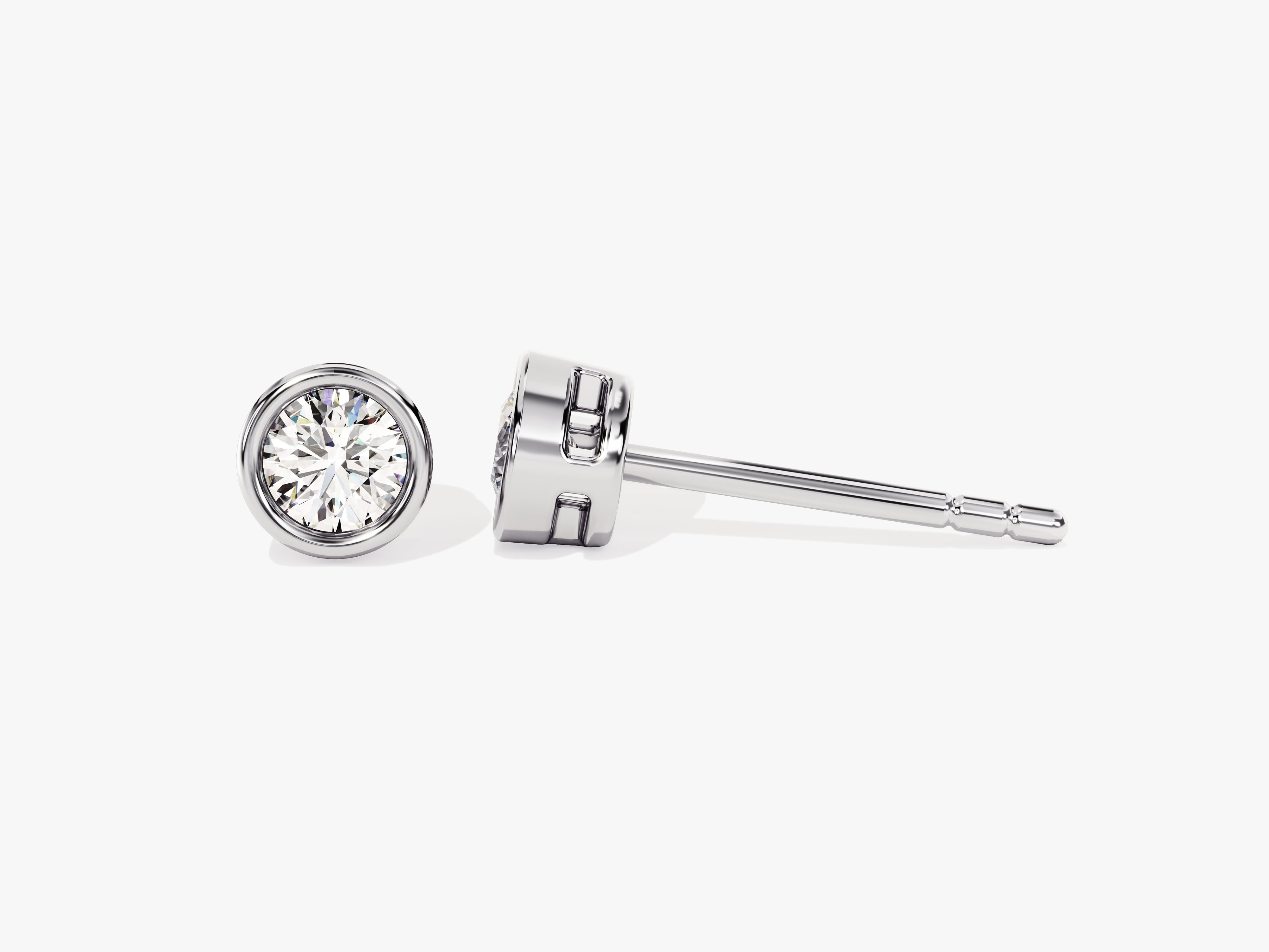 Bezel Set Stud Earrings (0.30 ct tw)